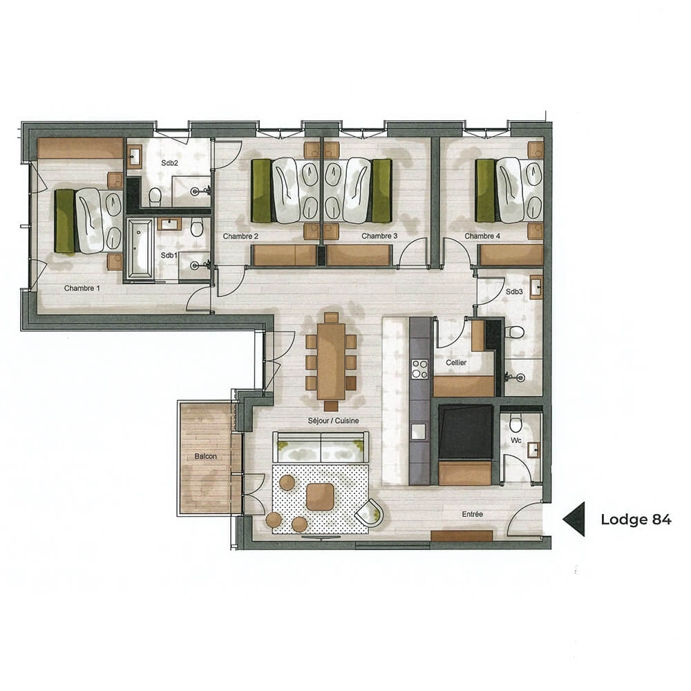 plan Appartement 84